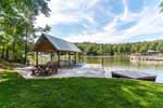 New boathouse w/ pier at 333 Lake Point Drive in Jacksons Gap, Lake Martin waterfront homes for sale. Photos by Go2REassistant.com