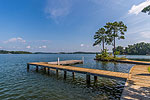 2 piers and island on point lot at 680 Warrior Lane in Indian Shores, Lake Martin - Alexander City,  AL. Professional photos and tour by Go2REasssistant.com